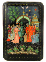 Шкатулка "Венчание", 16*11, Палех