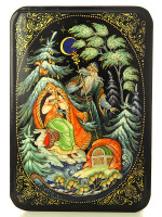 Шкатулка "Морозко", 16*11, Палех