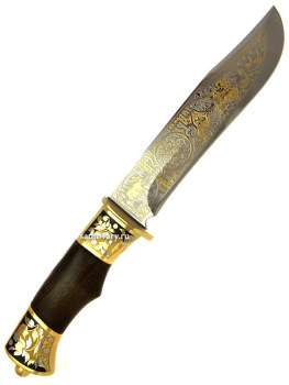 Сувенирный нож "Тайга" ножны из кожи, Златоуст