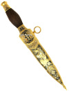 Сувенирный нож "Фокс лесные жители" в подарочном футляре, Златоуст