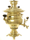 Угольный самовар 5 литров желтый "ваза", производитель неизвестен, арт. 480545