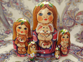 Набор матрешек "Машенька с зайкой", арт. 5986