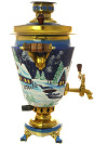 Самовар электрический 7 литров с художественной росписью "Рождественская ночь", форма "конус", арт. 178954