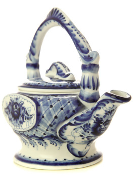 Чайник заварочный керамический Гжель "Январь"