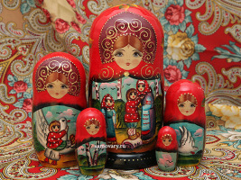 Набор матрешек "Гуси-лебеди", серия "Сказки", арт. 564