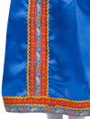 Русский народный костюм детский атласный синий комплект "Василиса": сарафан и блузка, 7-12 лет