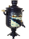 Набор самовар электрический 10 литров с художественной росписью "Зимний вечер", арт. 130326