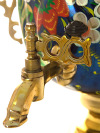 Электрический самовар 3 литра с художественной росписью "Клубника на синем фоне" с термовыключателем, арт. 171501