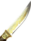 Сувенирный нож "Гюрза" в кожаных ножнах, Златоуст