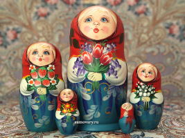 Набор матрешек "Машенька с цветами", арт. 6000