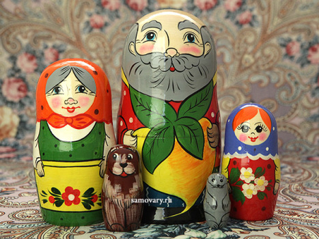 Набор матрешек Традиционная "Сказка Репка", 5 штук, арт. 5706