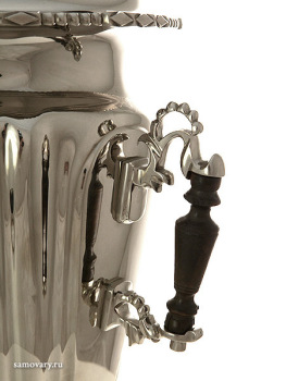 Угольный никелированный самовар 5 литров конус с цыганскими ручками Товарищество наследников Н.А.Воронцова арт.450123