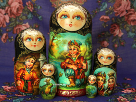 Набор матрешек "Царевна-лягушка", серия "Сказки люкс", масло, арт. 578