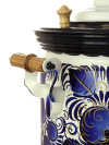 Электрический самовар 7 литров с художественной росписью "Гжель", форма "цилиндр", арт. 190015