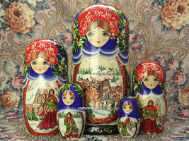 Набор матрешек "Тройка", серия "Сказки", арт. 174