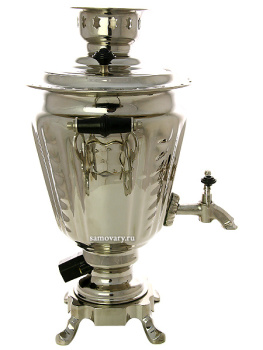 Набор самовар электрический 3 литра никелированный "Серебряная фантазия", арт. 140212С