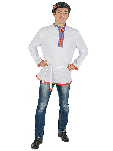 Косоворотка мужская льняная белая, XS-XXL Косоворотка мужская льняная белая, XS-XXLТрадиционная русская рубаха с косым воротом.
<br>Размер от XS до XXL.<br>