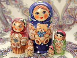 Набор матрешек "Машенька с мишкой", арт. 5991