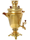 Угольный самовар 5 литров желтый "конус", произведен в середине 20 века на Тульском заводе "Штамп", арт. 460511