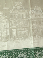 Скатерть "Зима" зеленая без кружева, 150х250