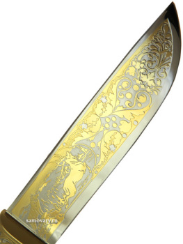 Сувенирный нож "Егерь (Лоси)", Златоуст