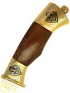 Златоустовский сувенирный нож "Златоуст" в кожаных ножнах и в подарочном футляре