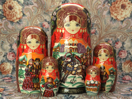 Набор матрешек "Тройка", серия "Сказки", арт. 175