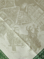 Скатерть "Зима" зеленая без кружева, 150х250