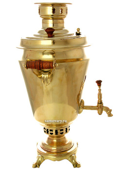 Угольный самовар 5 литров желтый "конус", произведен в середине 20 века на Тульском заводе "Штамп", арт. 460511