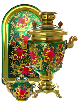 Набор самовар электрический 3 литра с художественной росписью "Жостово", арт. 123668