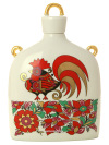 Подарочный набор для вина 3-х предметный форма "Славянский", рисунок "Красный Петух", Императорский фарфоровый завод