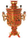 Электрический самовар 3 литра с росписью "Кудрина на красном", арт. 121014