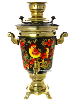 Набор самовар электрический 4 литра с художественной росписью "Золотая птица", арт. 155002