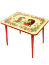 Детская мебель - стол малый с художественной росписью Хохлома "Детство" Ежики, холодная роспись, арт. 82020000000