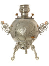 Комбинированный самовар 5 литров никелированный "шар-паук" "Метелица", Штамп, Тула, арт. 310211
