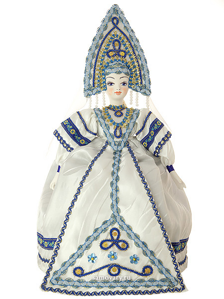 Кукла на чайник Снежная королева, арт. 25 Кукла на чайник Снежная королева, арт. 25Кукла тряпичная декоративная на заварочный чайник.<br>