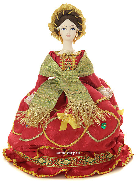Кукла на чайник Мария в красном, арт. 18 Кукла на чайник Мария в красном, арт. 18Кукла тряпичная декоративная на заварочный чайник.<br>