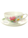 Чашка с блюдцем чайная форма "Купольная", рисунок "Полевые цветы 2", Императорский фарфоровый завод