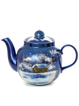 Чайник с художественной росписью "Зимний вечер"