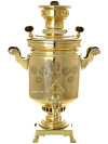 Угольный самовар 5 литра желтый "цилиндр", произведен в начале XX века Товариществом Торгового дома братьев Шемариных в Туле, арт. 465481