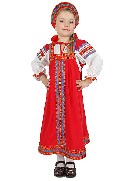 Русский народный костюм для девочки, хлопковый комплект красный Дуняша: сарафан и блузка, 1-6 лет Русский народный костюм для девочки, хлопковый комплект красный Дуняша: сарафан и блузка, 1-6 летДетский костюм для девочки, возраст 1,2,3,4,5,6 лет.
<br>Ткань - хлопок. Цвет - красный.<br>