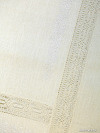 Комплект столового белья цвет слоновой кости - лен с вышивкой Вологодским кружевом, арт. 6нхп-836