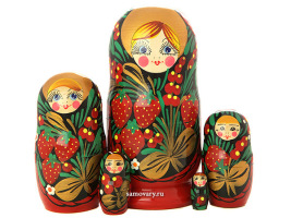 Матрешка 5 куколок "Хохлома классическая", арт. 52