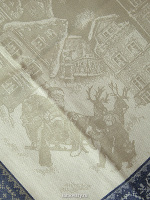 Скатерть "Зима" синяя без кружева, 150х250