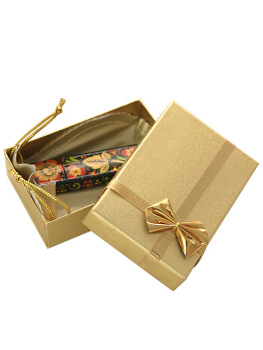 Флешка "Преданья старины" в подарочной коробке и мешочком с ручной художественной росписью, F009-07P