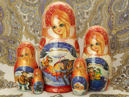 Набор матрешек "Золотая Русь", арт. 552