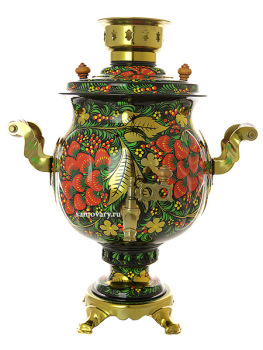 Набор самовар электрический 7 литров с художественной росписью "Хохлома классическая", "шар", арт. 151550