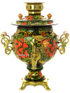 Набор самовар электрический 3 литра с художественной росписью "Хохлома классическая" с чайным сервизом, арт. 130414с