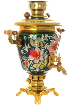 Набор самовар электрический 3 литра с художественной росписью "Розовые лилии", арт. 155629