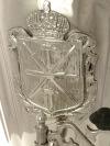 Угольный самовар 7 литров "конус" никелированный граненый с гербом Тула, арт. 270784